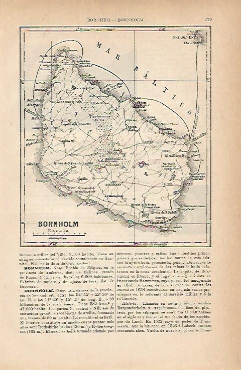 LAMINA ESPASA 11748: Plano de Bornholm Dinamarca