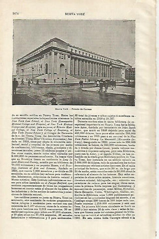 LAMINA ESPASA 20329: Palacio de Correos de Nueva York