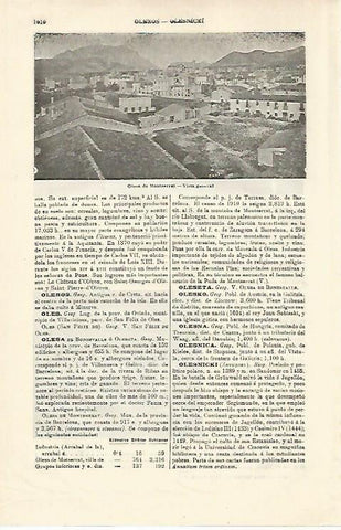 LAMINA ESPASA 21359: Olesa de Montserrat en Barcelona
