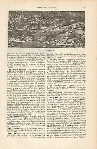 LAMINA ESPASA 11410: Vista aerea de Havre Francia