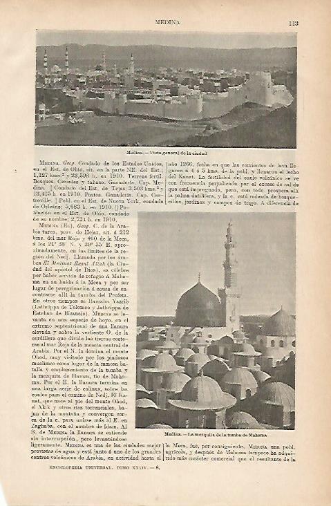 LAMINA ESPASA 11947: Vista general de Medina Arabia Saudi