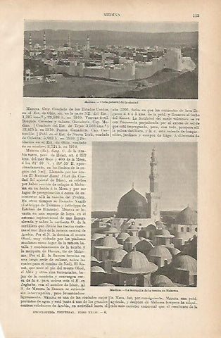 LAMINA ESPASA 11947: Vista general de Medina Arabia Saudi