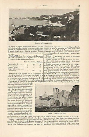 LAMINA ESPASA 6418: Vistas de Tamaris Francia y Tamarit Tarragona