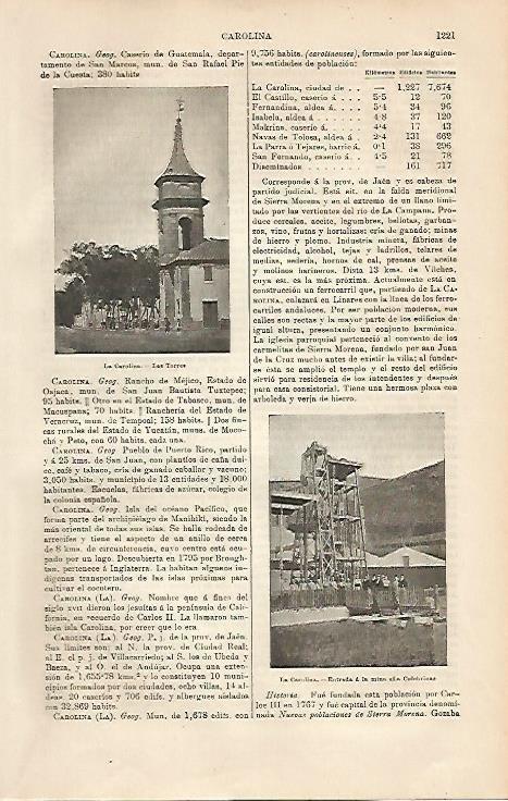 LAMINA ESPASA 4353: Las torres en La Carolina Jaen