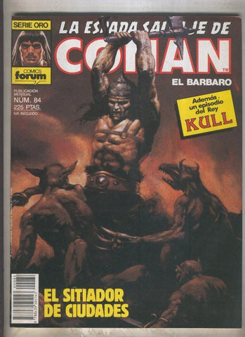 La Espada Salvaje de Conan primera edicion numero 084 (numerado 3 en trasera)
