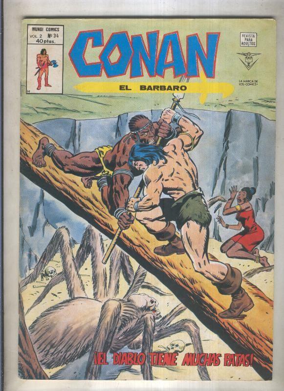 Conan el Barbaro volumen 2 numero 34 (numerado 1 en trasera)