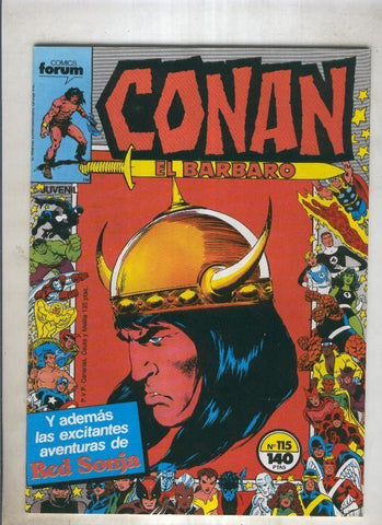 Conan el Barbaro primera edicion numero 115 (numerado 2 en trasera)