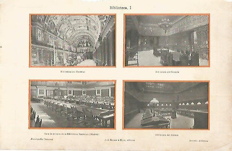LAMINA ESPASA 22239: Biblioteca de El Escorial del Senado Biblioteca Nacional y del Ateneo