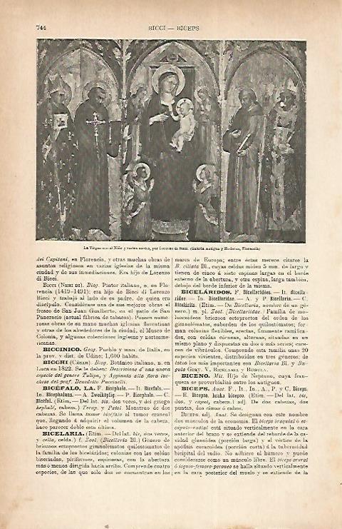 LAMINA ESPASA 22242: La Virgen con el Niño por Lorenzo di Bicci