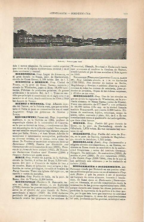 LAMINA ESPASA 22244: Palacio Ducal de Biebrich Alemania