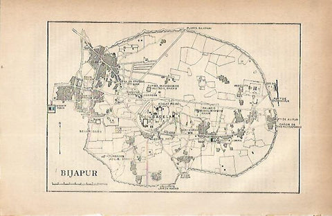 LAMINA ESPASA 22249: Plano de Bijapur India