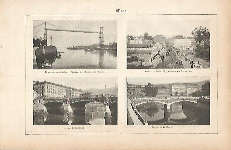 LAMINA ESPASA 22253: Vistas de Bilbao