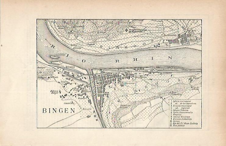 LAMINA ESPASA 22262: Plano de Bingen Alemania