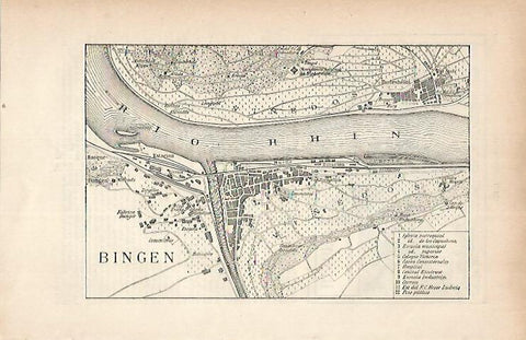 LAMINA ESPASA 22262: Plano de Bingen Alemania