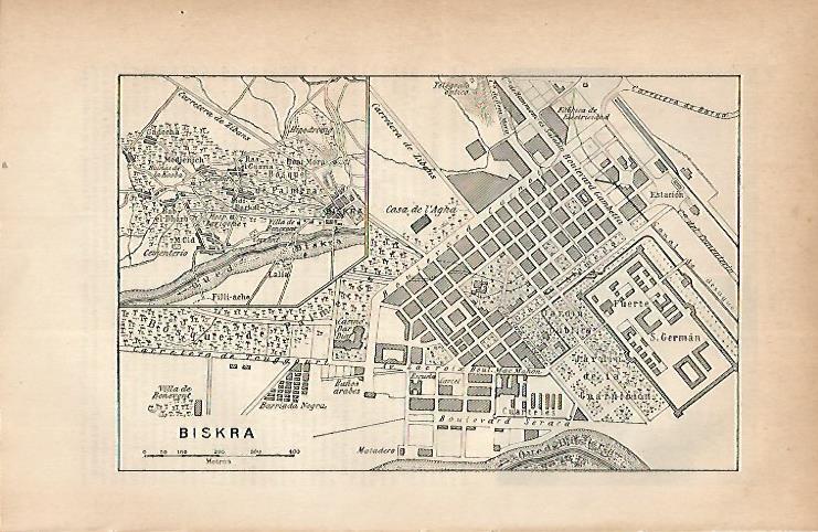 LAMINA ESPASA 22278: Plano de Biskra Argelia