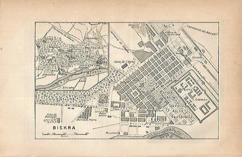 LAMINA ESPASA 22278: Plano de Biskra Argelia