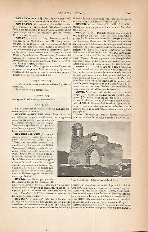 LAMINA ESPASA 22287: Iglesia en ruinas de Bivona Italia