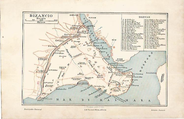 LAMINA ESPASA 22288: Plano de Bizancio