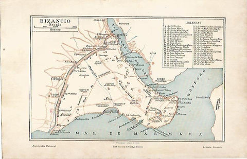LAMINA ESPASA 22288: Plano de Bizancio
