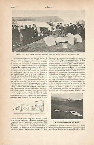 LAMINA ESPASA 22314: Aeroplano Bieriot