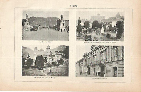 LAMINA ESPASA 22337: Vistas de Bogota