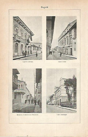 LAMINA ESPASA 22338: Teatro Colon Teatro Municipal y Ministerios en Bogota