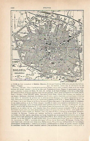 LAMINA ESPASA 22355: Plano de Bolonia Italia