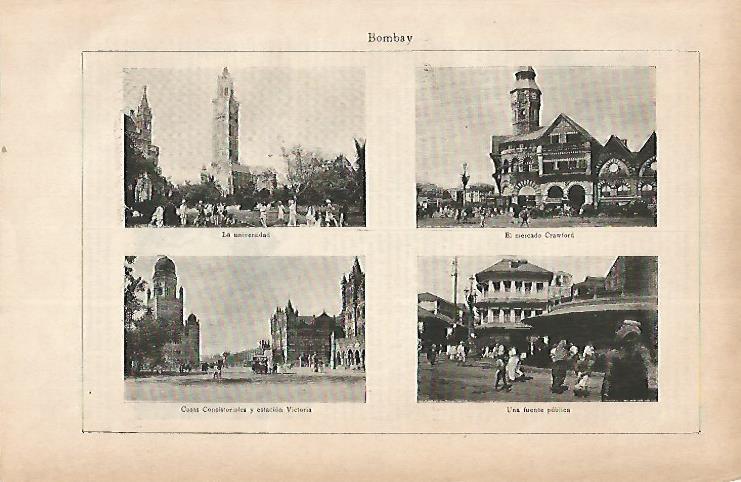 LAMINA ESPASA 22377: Edificios de Bombay India