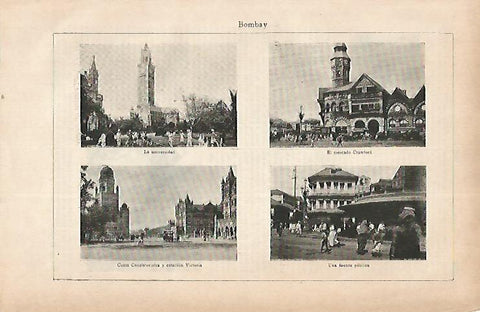 LAMINA ESPASA 22377: Edificios de Bombay India