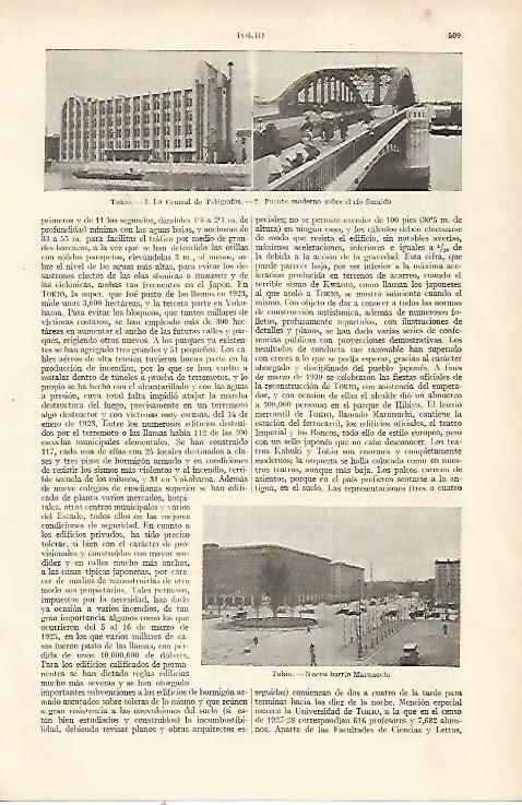 LAMINA ESPASA 22397: Vistas de Tokio