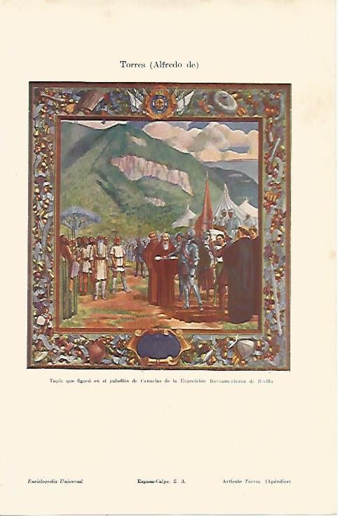 LAMINA ESPASA 22403: Tapiz de Alfredo de Torres