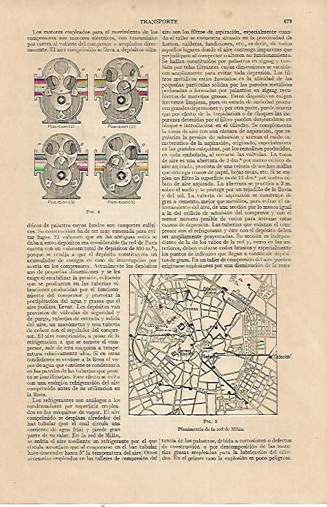 LAMINA ESPASA 22408: Planimetria de la red de Milan
