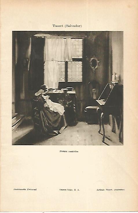 LAMINA ESPASA 22423:Pintura romantica por Salvador Tusset