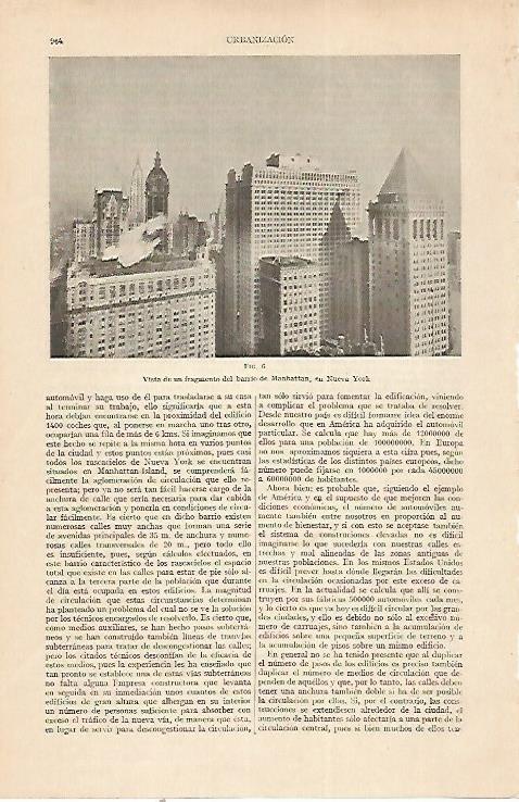 LAMINA ESPASA 22435: Vista de Manhattan en Nueva York