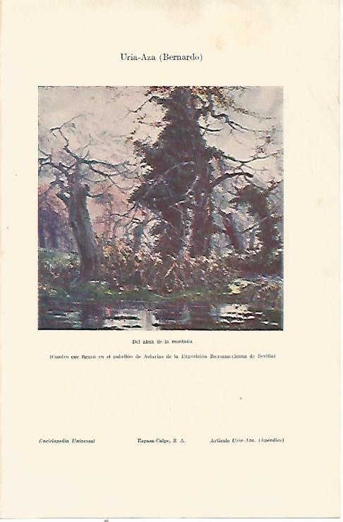 LAMINA ESPASA 22439: Del alma de la montaña por B. Uria-Aza