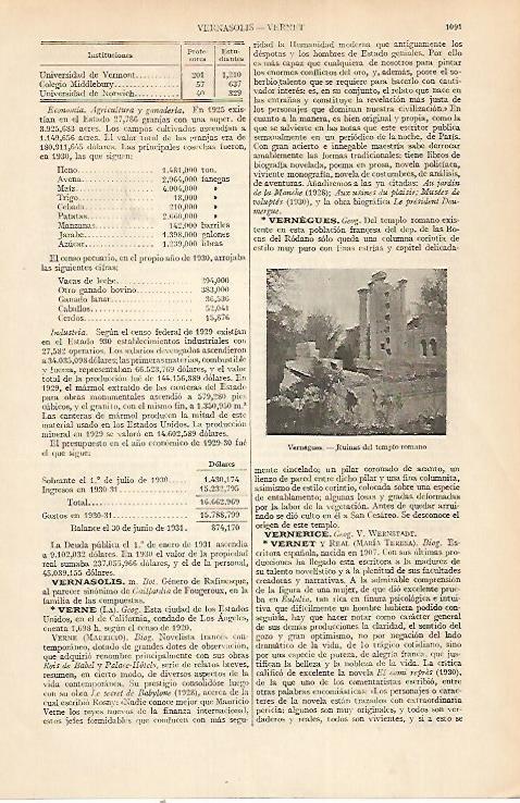 LAMINA ESPASA 22449: Templo romano de Vernegues Francia