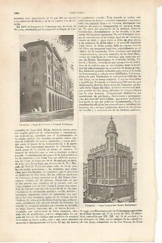 LAMINA ESPASA 22467: Casa de Correos en Zaragoza