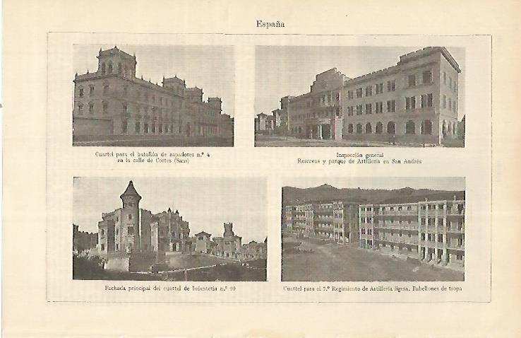 LAMINA ESPASA 22483: Cuarteles militares de España