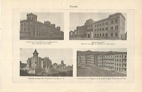 LAMINA ESPASA 22483: Cuarteles militares de España