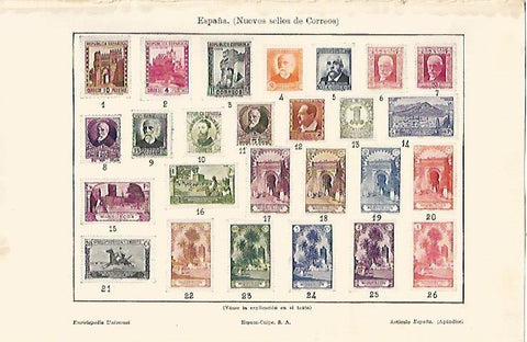 LAMINA ESPASA 22487: Sellos de Correos de España