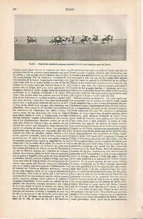 LAMINA ESPASA 22514: Caballeria de Sudan