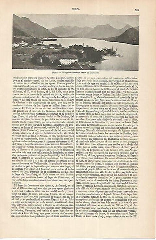 LAMINA ESPASA 22552: Lago Anneey en Suiza