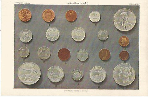 LAMINA ESPASA 22560: Monedas de Suiza