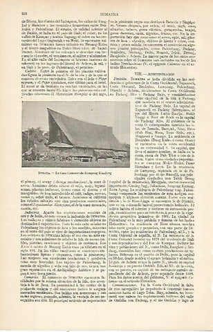 LAMINA ESPASA 22576: Casa Comunal de Kampng Kinalang en Sumatra