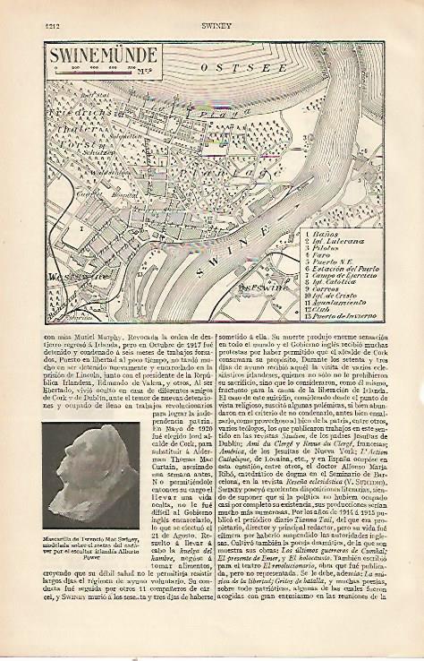 LAMINA ESPASA 22607: Plano de Swinemunde