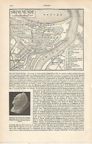 LAMINA ESPASA 22607: Plano de Swinemunde
