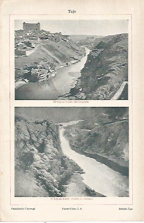 LAMINA ESPASA 22669: El Tajo en Toledo