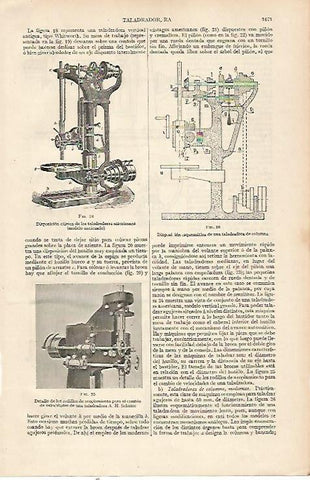 LAMINA ESPASA 22675: Taladradora americana y de columna