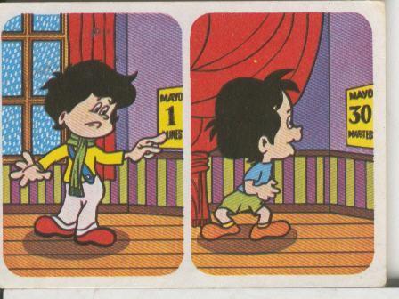 Cromos: Juego de refranes numero 67: Hasta el 40 de mayo no te quites el sayo