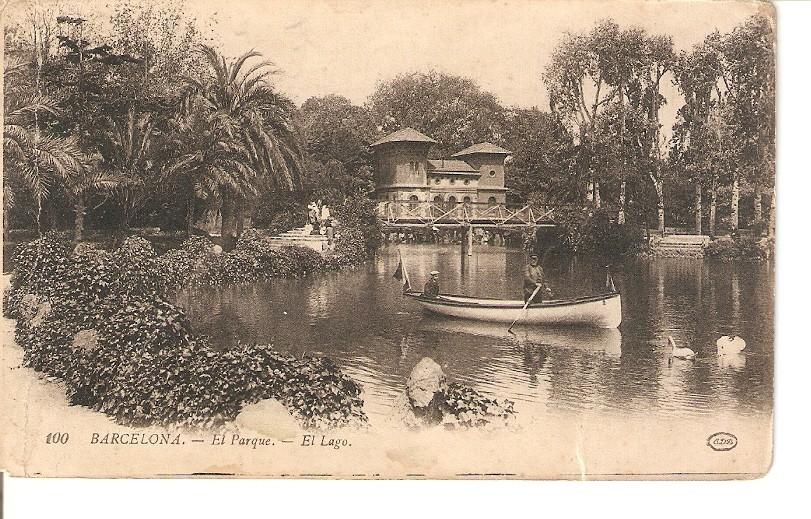 Postal 024046 : El parque - el Lago (Barcelona)